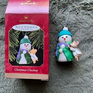 Hallmark Keepsake Ornament Christmas Checkup — Snowman and Mouse